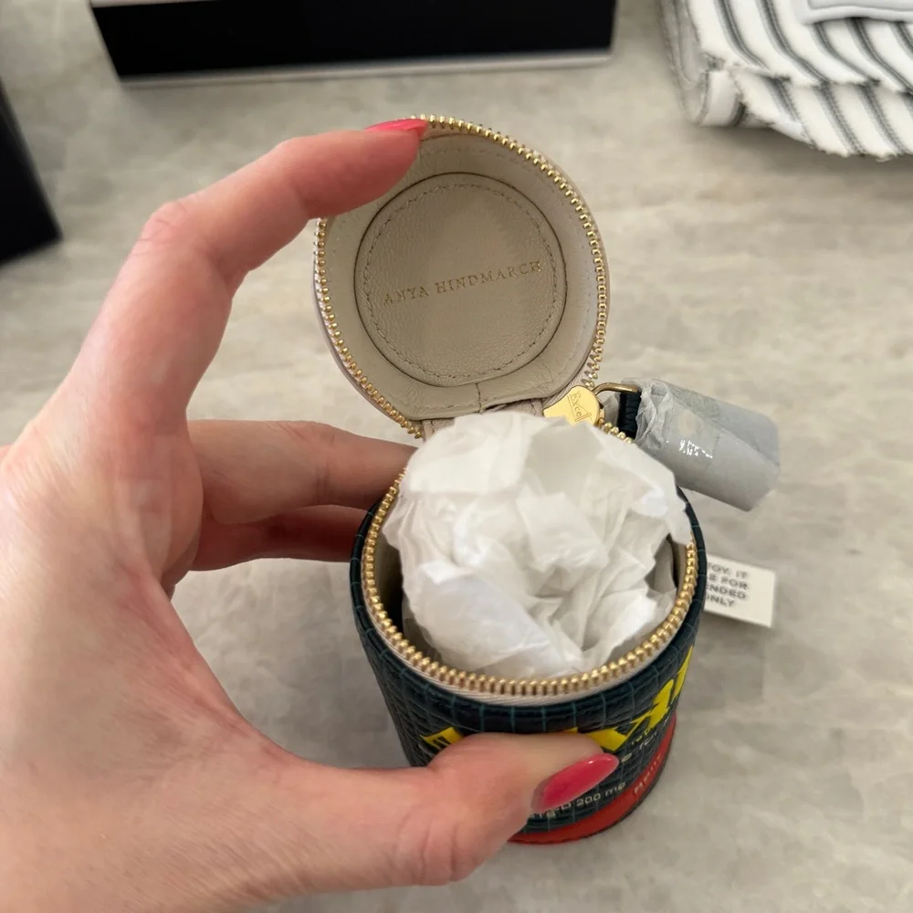 Anya Hindmarch Brands Ad Vil Coin Purse Bag Charm Keychain - Picture 7 of 10